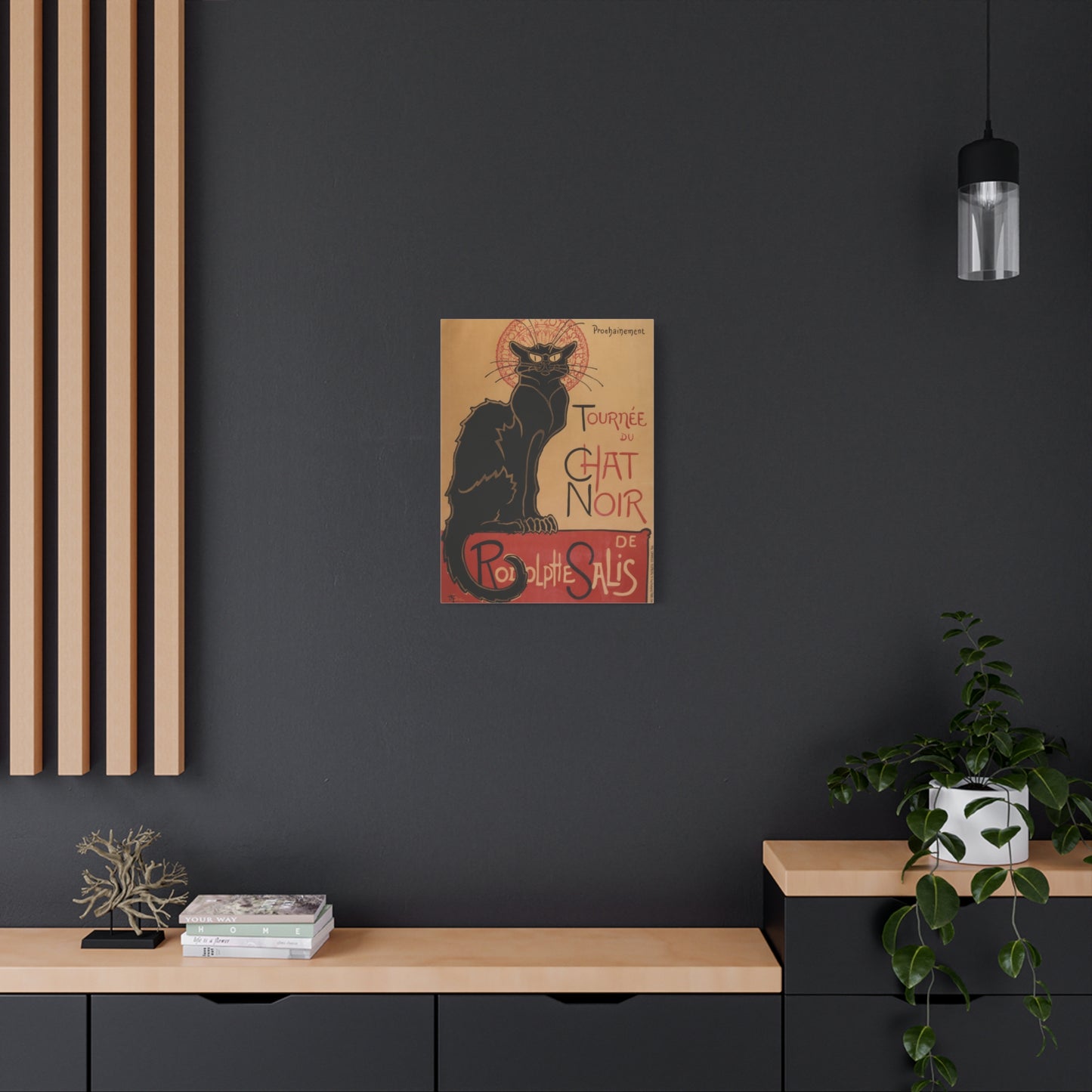 Le Chat Noir - Théophile Steinlen (1896) - Stretched Canvas Print