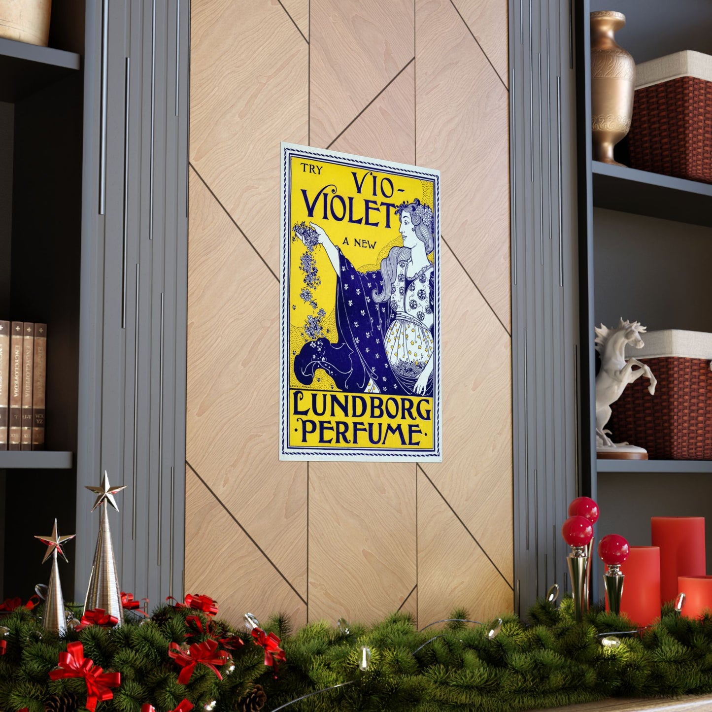 Try Vio-Violet, A New Lundborg Perfume ad - Louis Rhead (1895) - Wall Poster Print