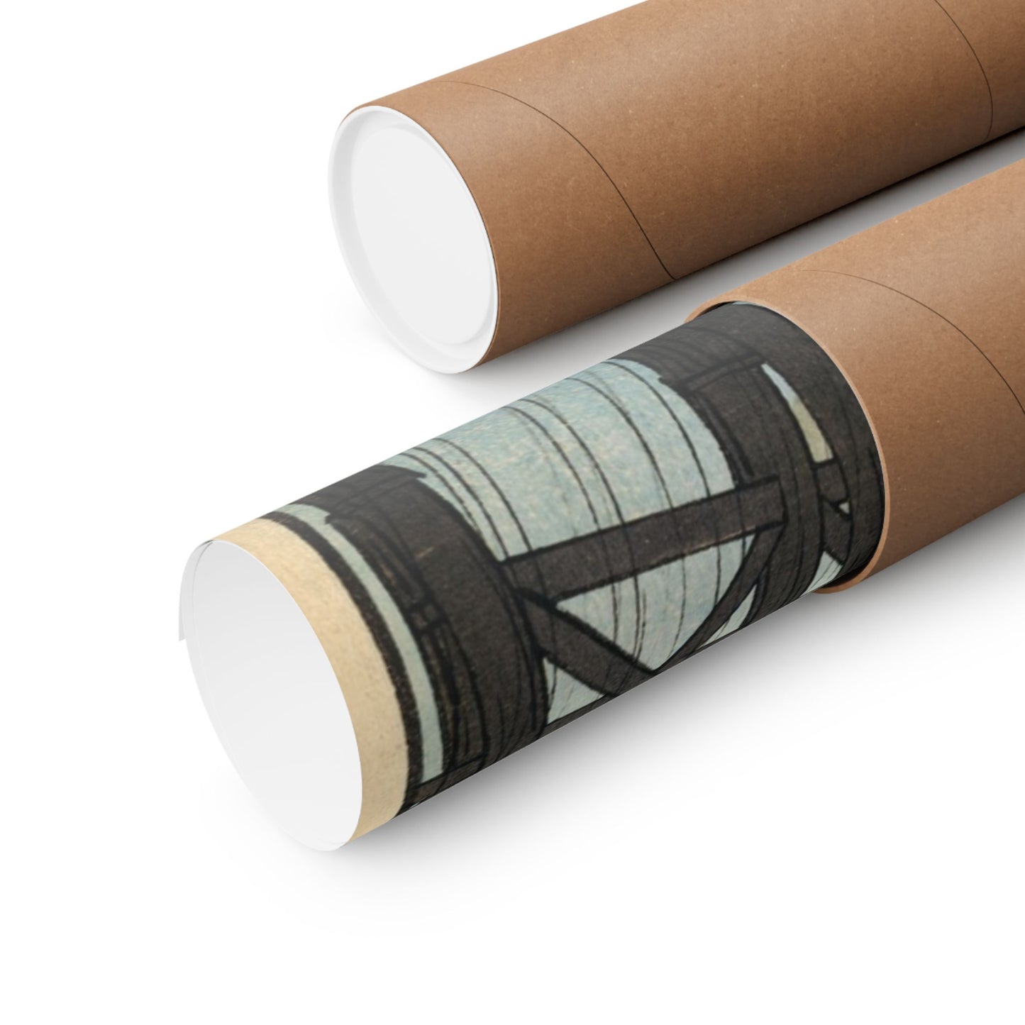 Shower over Shin-Ohashi Bridge (One Hundred Famous Views of Edo) - Utagawa Hiroshige - Wall Poster Print