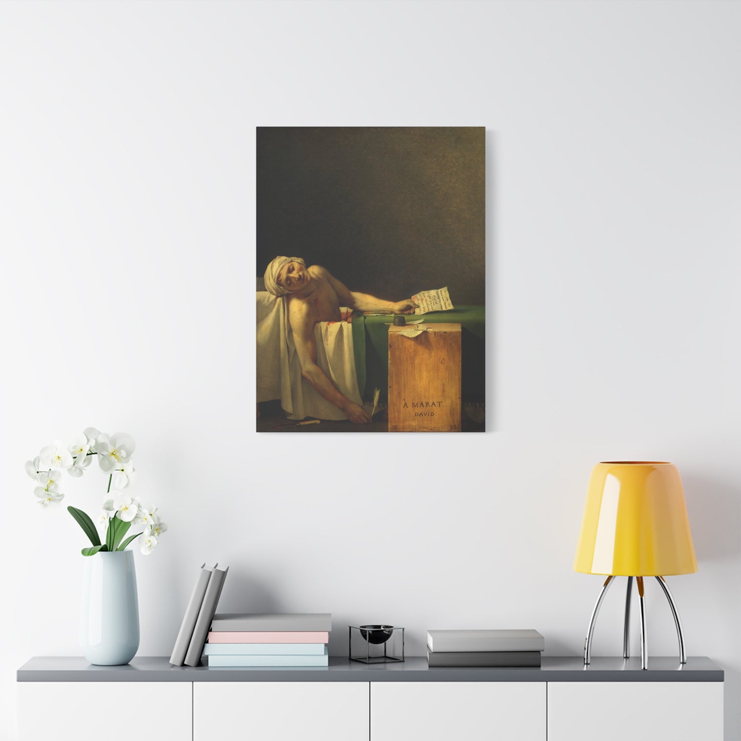 The Death of Marat - Jacques-Louis David (1793) - Stretched Canvas Print