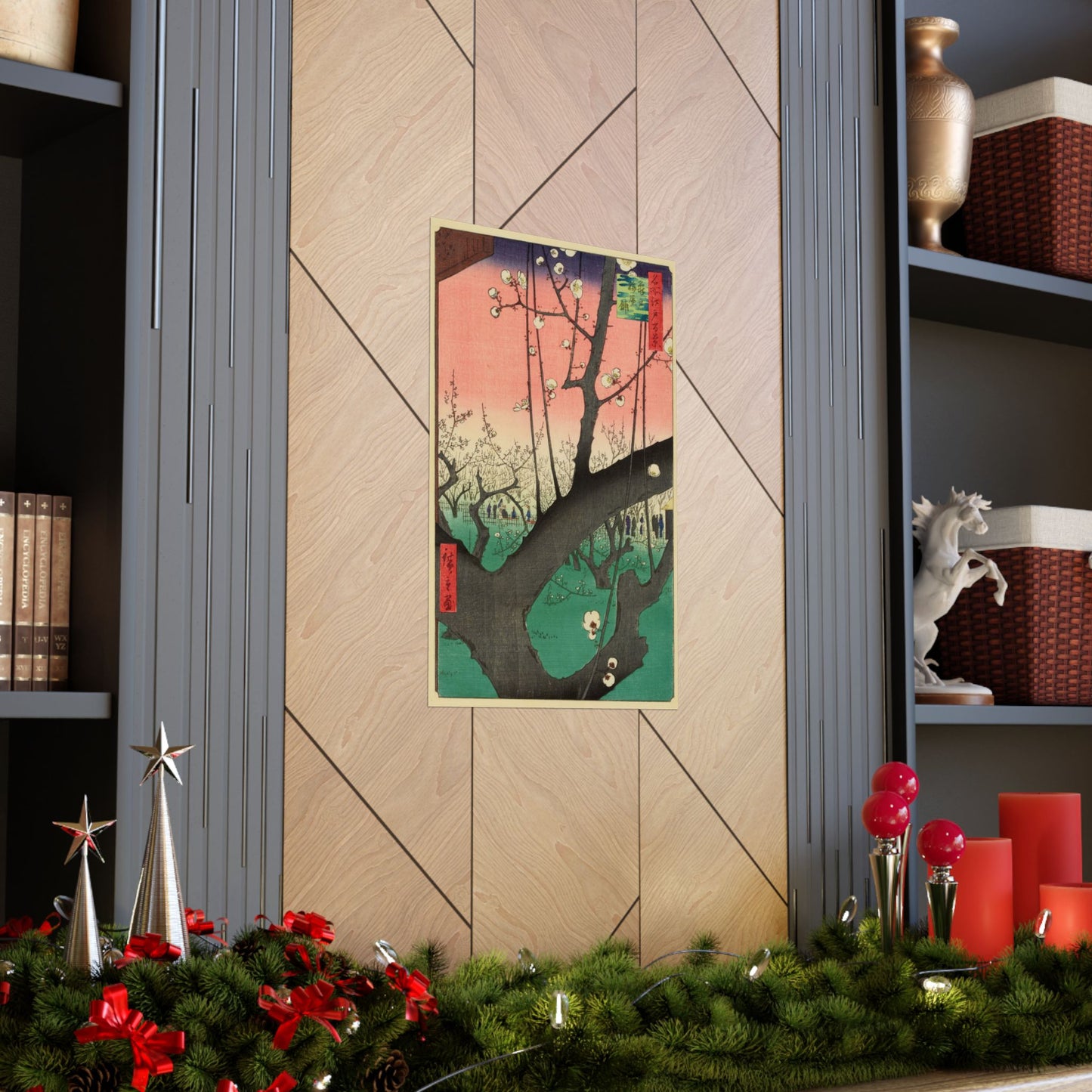 Plum Estate, Kameido (One Hundred Famous Views of Edo) - Utagawa Hiroshige - Japanese Art - Wall Poster Print