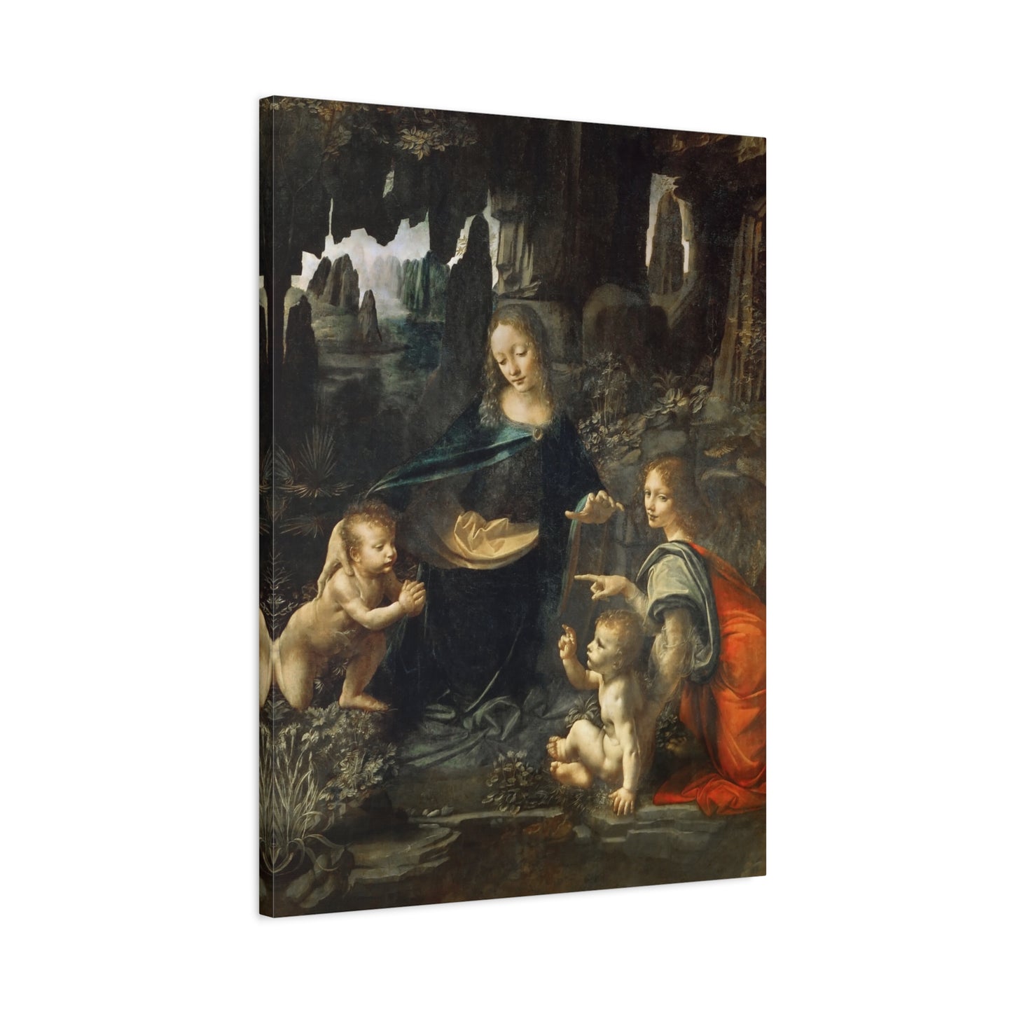 Virgin of the Rocks - Leonardo da Vinci (c. 1483-1486) - Stretched Canvas Print