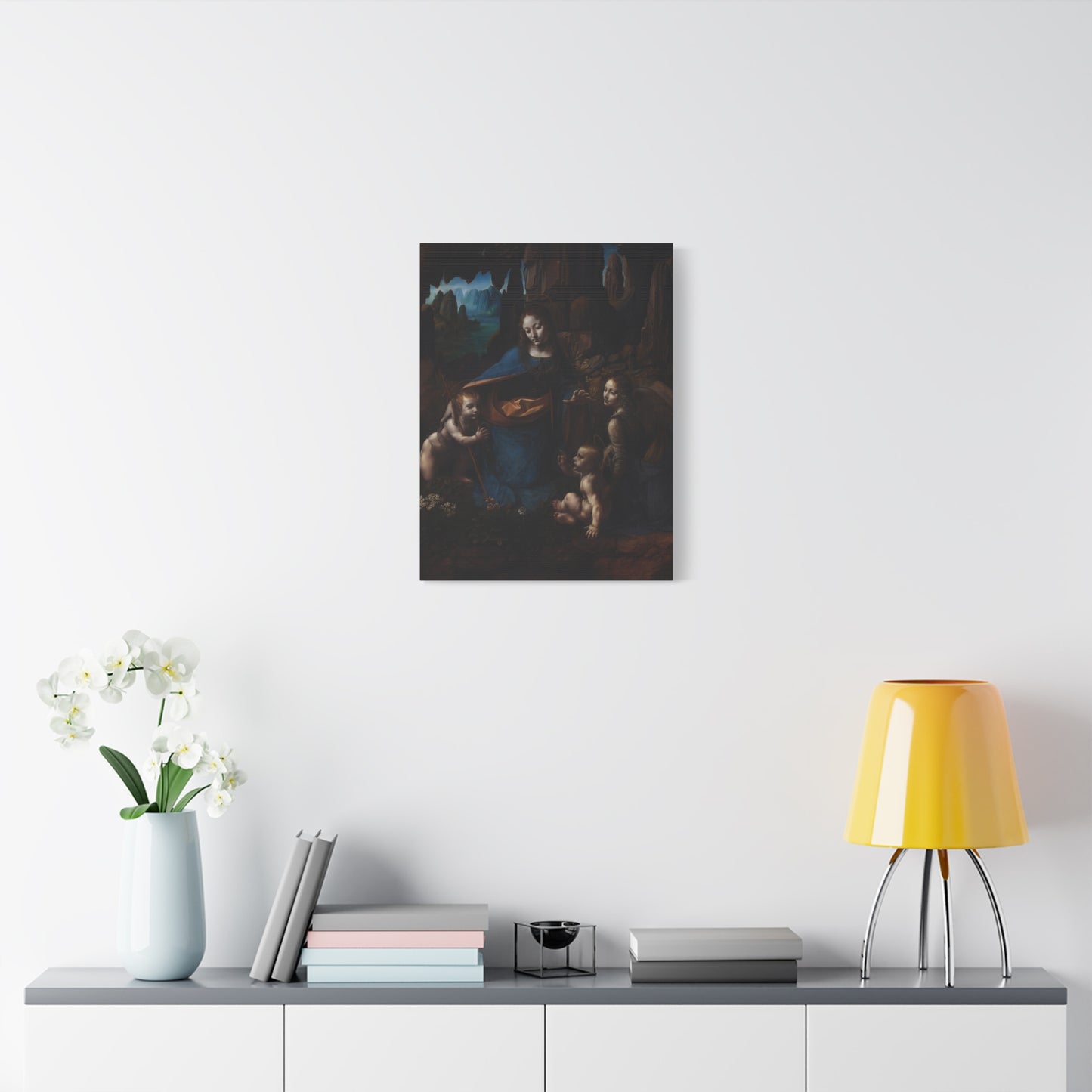 Virgin of the Rocks - Leonardo da Vinci (c. 1503-1506) - Stretched Canvas Print