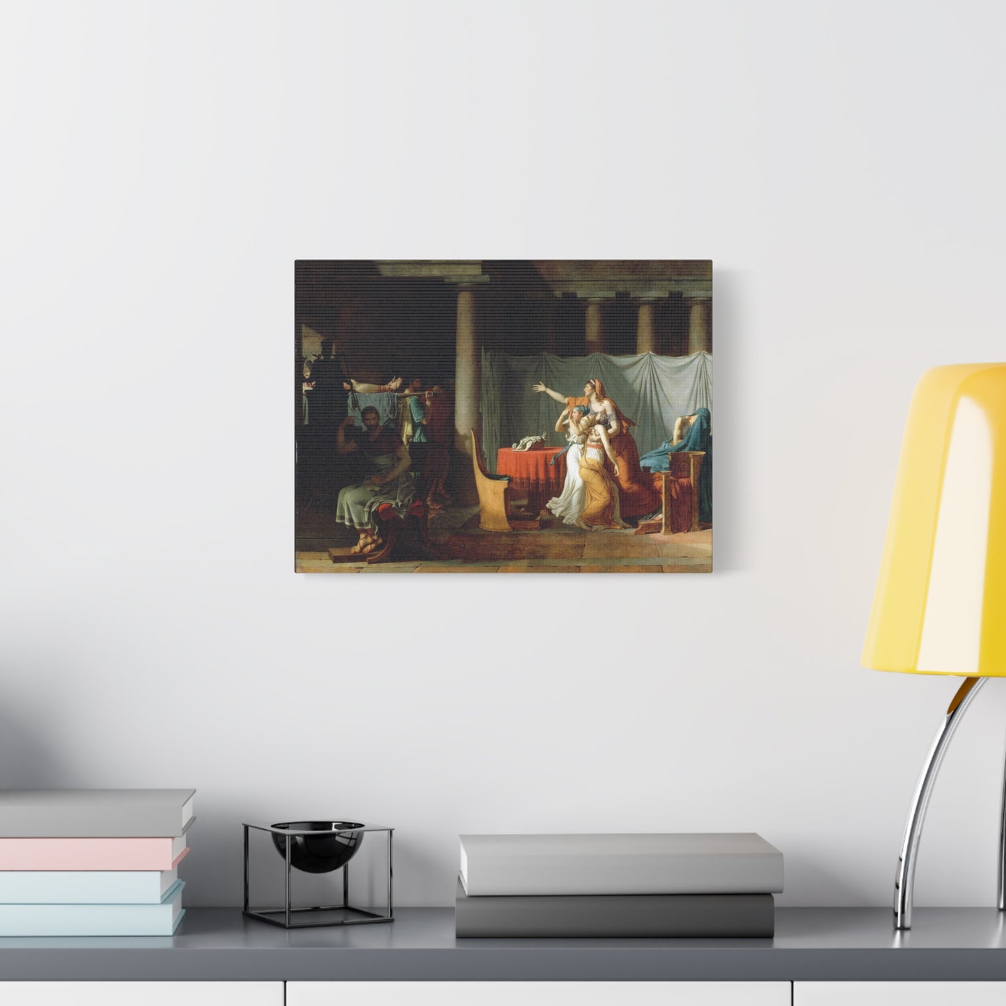 Lictors Bring Brutus the Bodies of His Sons - Jacques-Louis David (1789) - Stretched Canvas Print