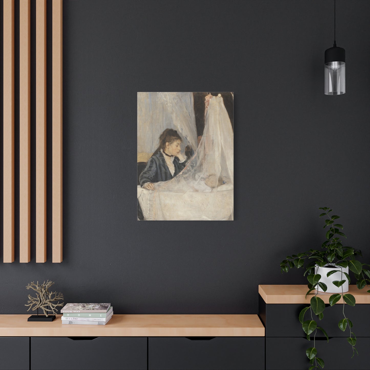 The Cradle - Berthe Morisot (1872) - Stretched Canvas Print