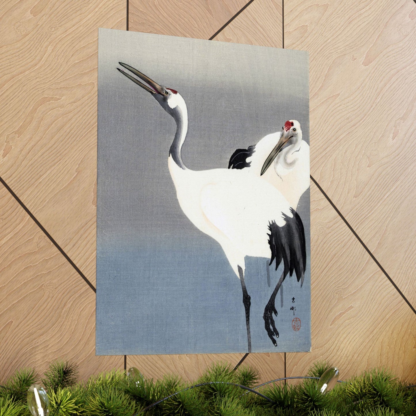 Two Cranes - Ohara Koson - Wall Poster Print