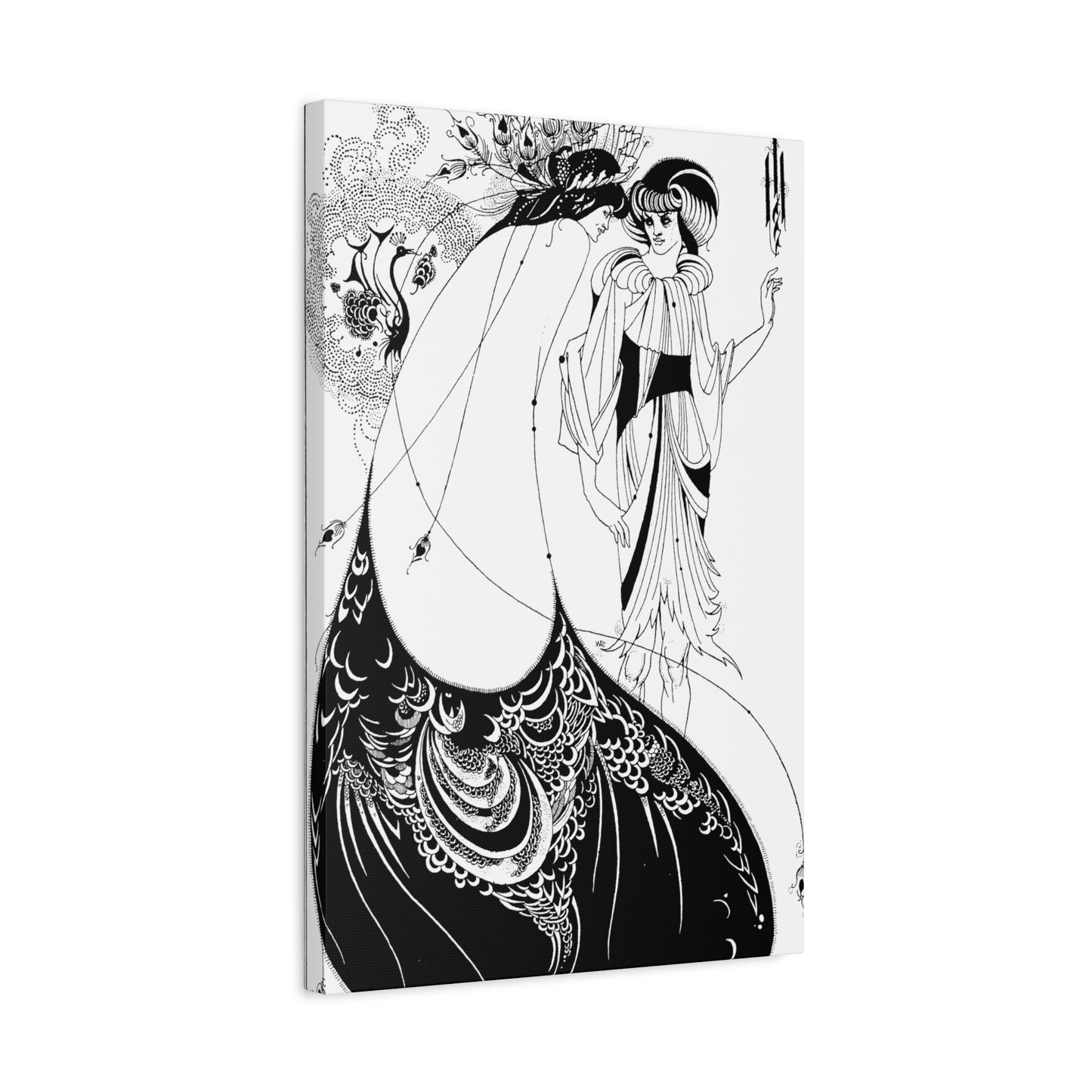The Peacock Skirt - Aubrey Beardsley (1893) - Stretched Canvas Print