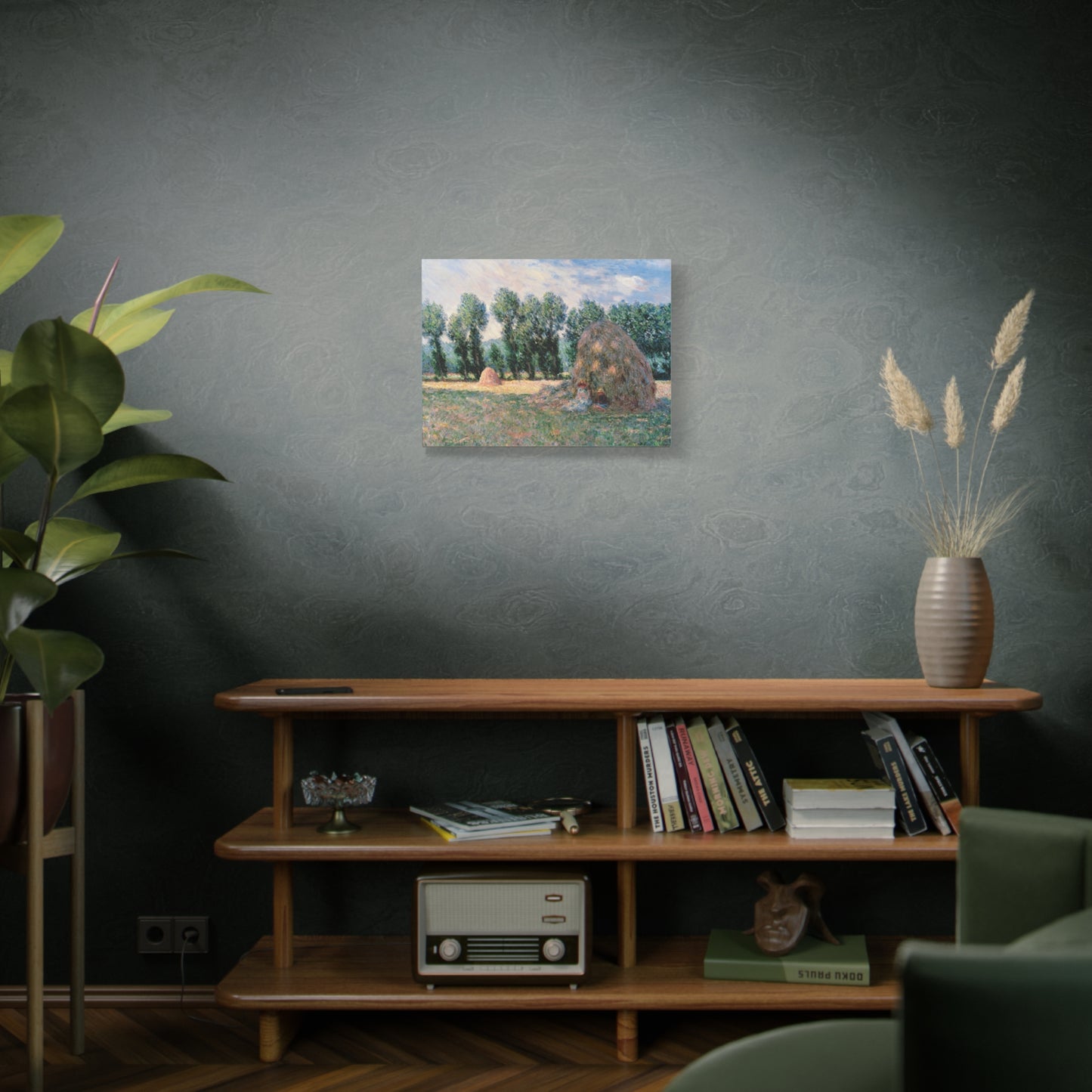 Haystacks - Claude Monet (1885) - Stretched Canvas Print