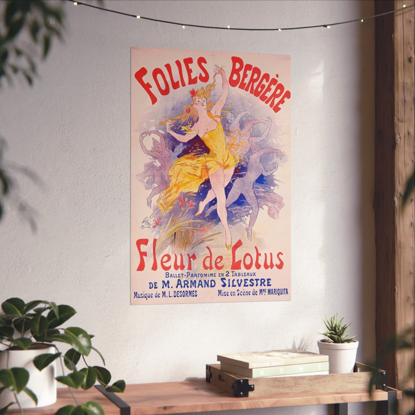 Folies Bergère, Fleur de Lotus - Jules Chéret (1893) - Wall Poster Print
