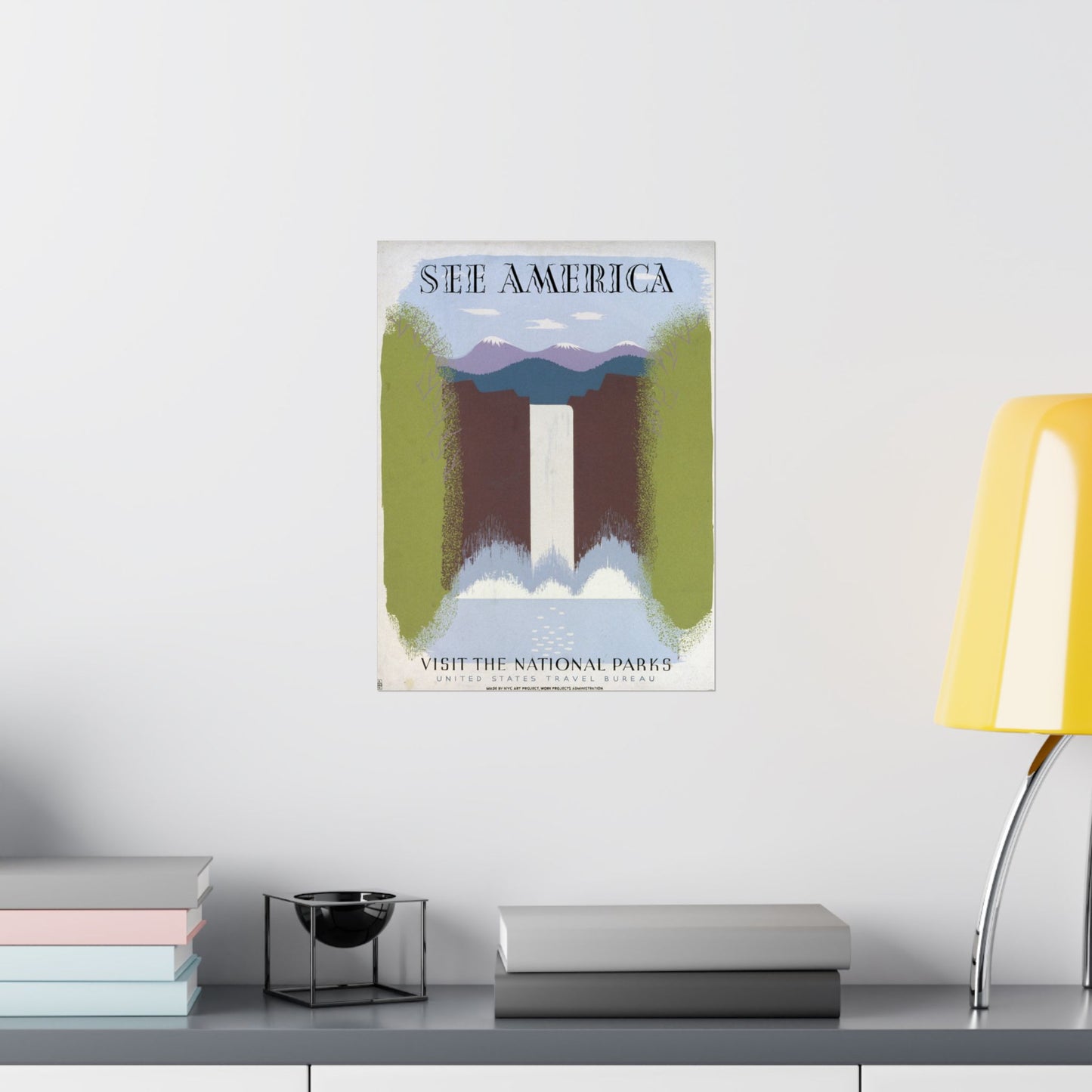 See America - Visit the National Parks - U.S. Travel Bureau - Wall Poster Print