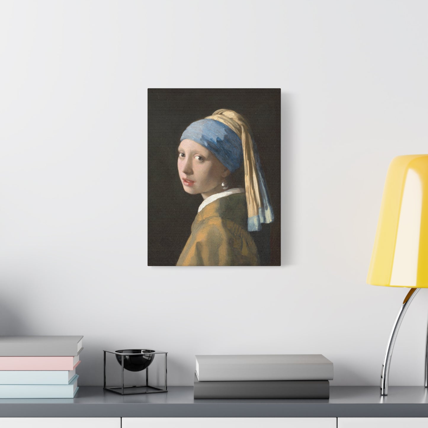 Girl with a Pearl Earring - Johannes Vermeer (c. 1665) - Stretched Canvas Print