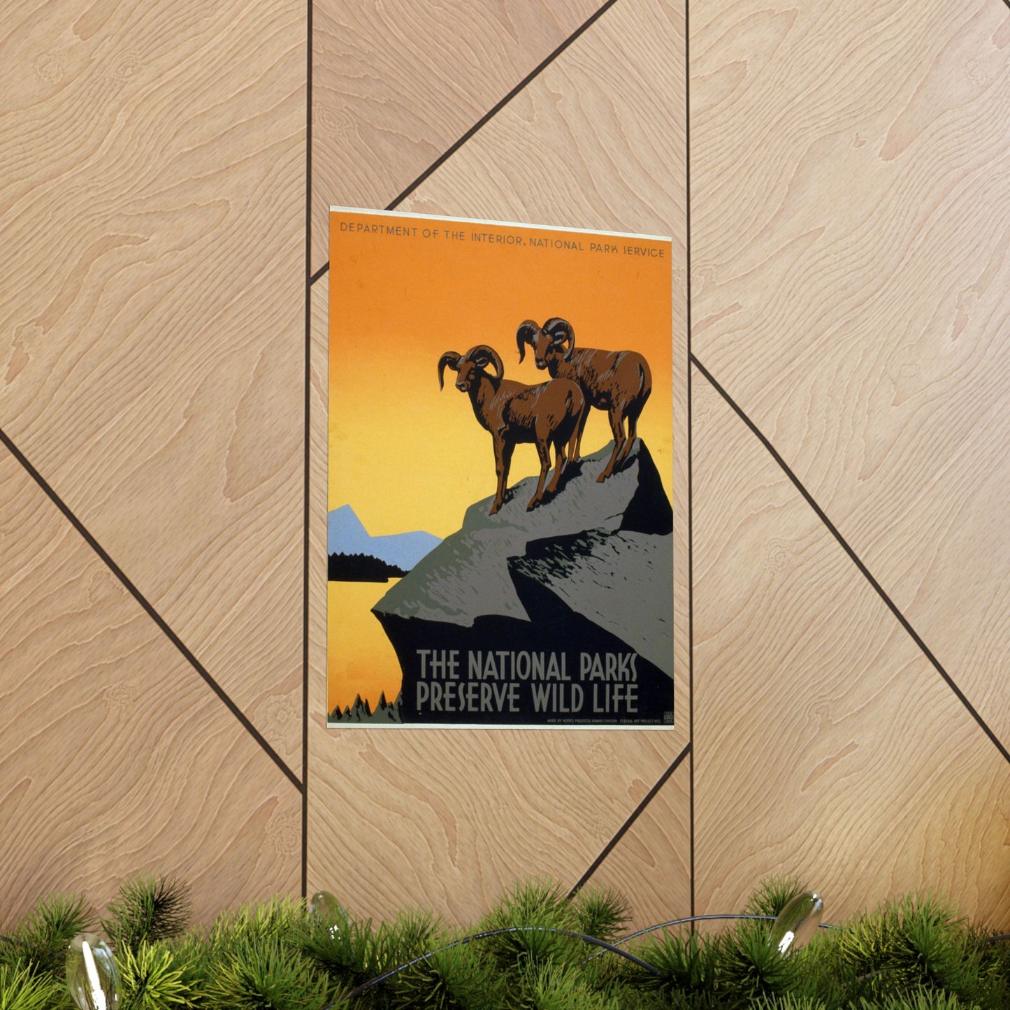 The National Parks Preserve Wild Life - WPA Poster (c. 1930s) - Wall Poster Print