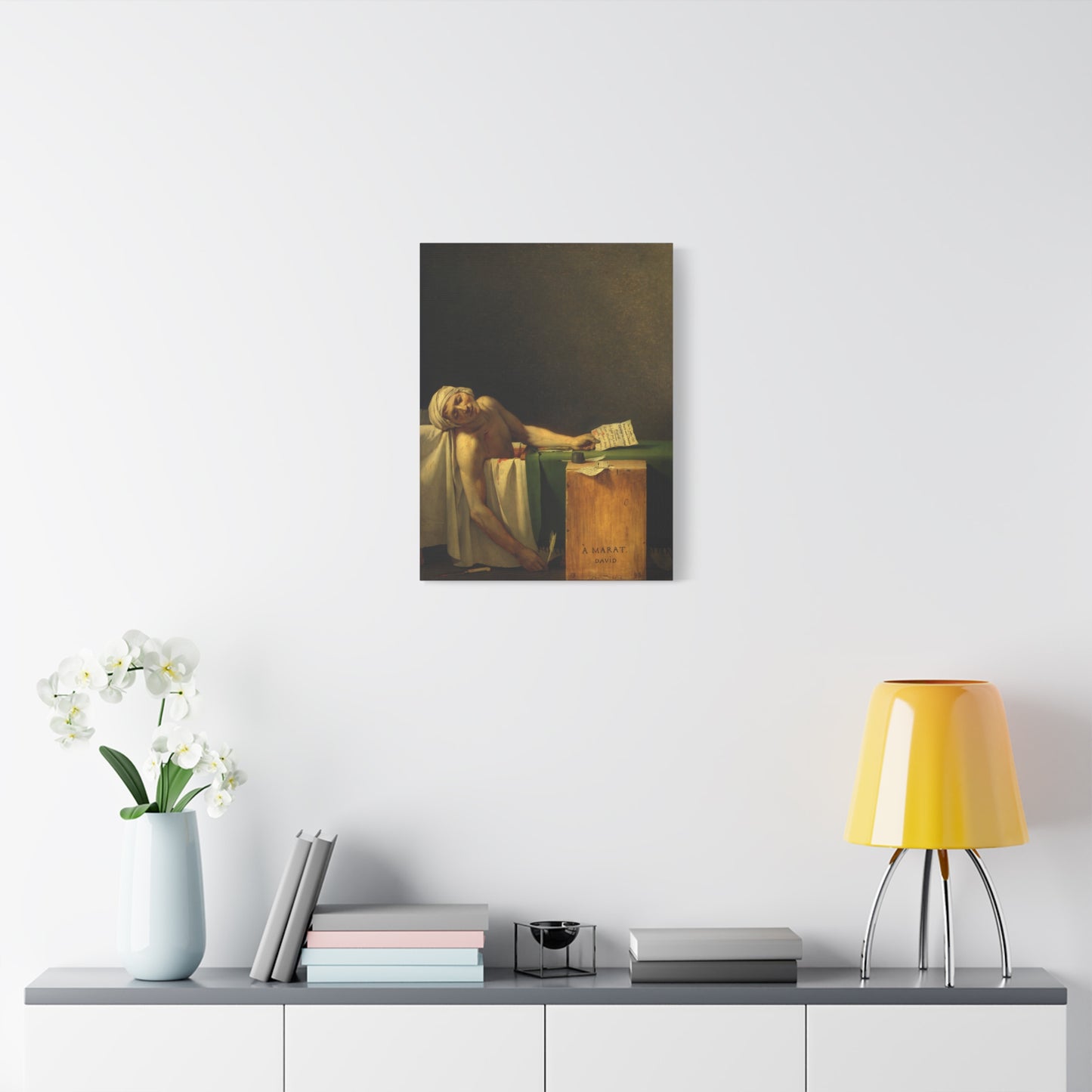 The Death of Marat - Jacques-Louis David (1793) - Stretched Canvas Print