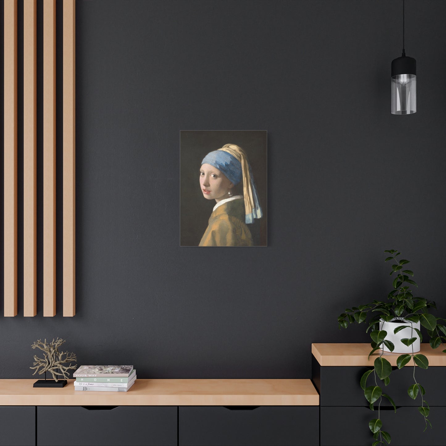 Girl with a Pearl Earring - Johannes Vermeer (c. 1665) - Stretched Canvas Print