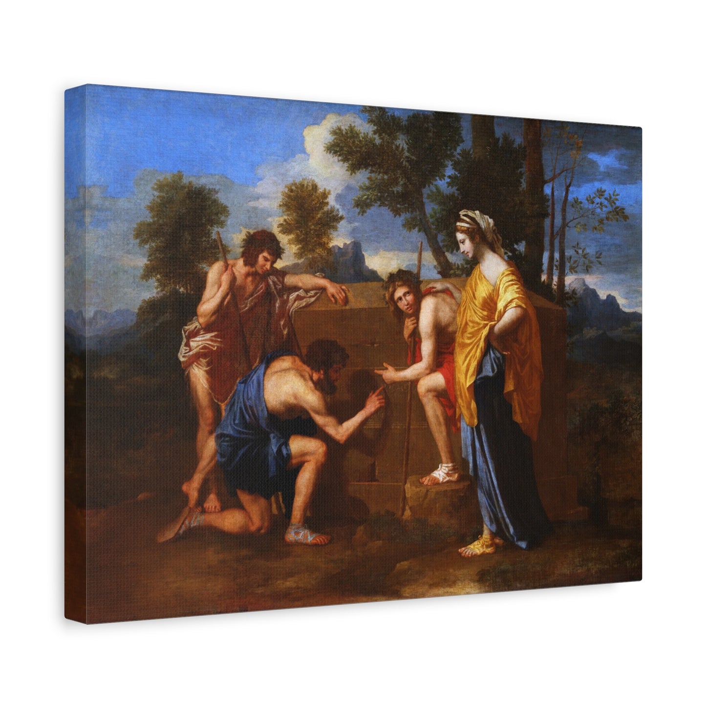 The Arcadian Shepherds (Et in Arcadia Ego) - Nicolas Poussin (c. 1637–38) - Stretched Canvas Print