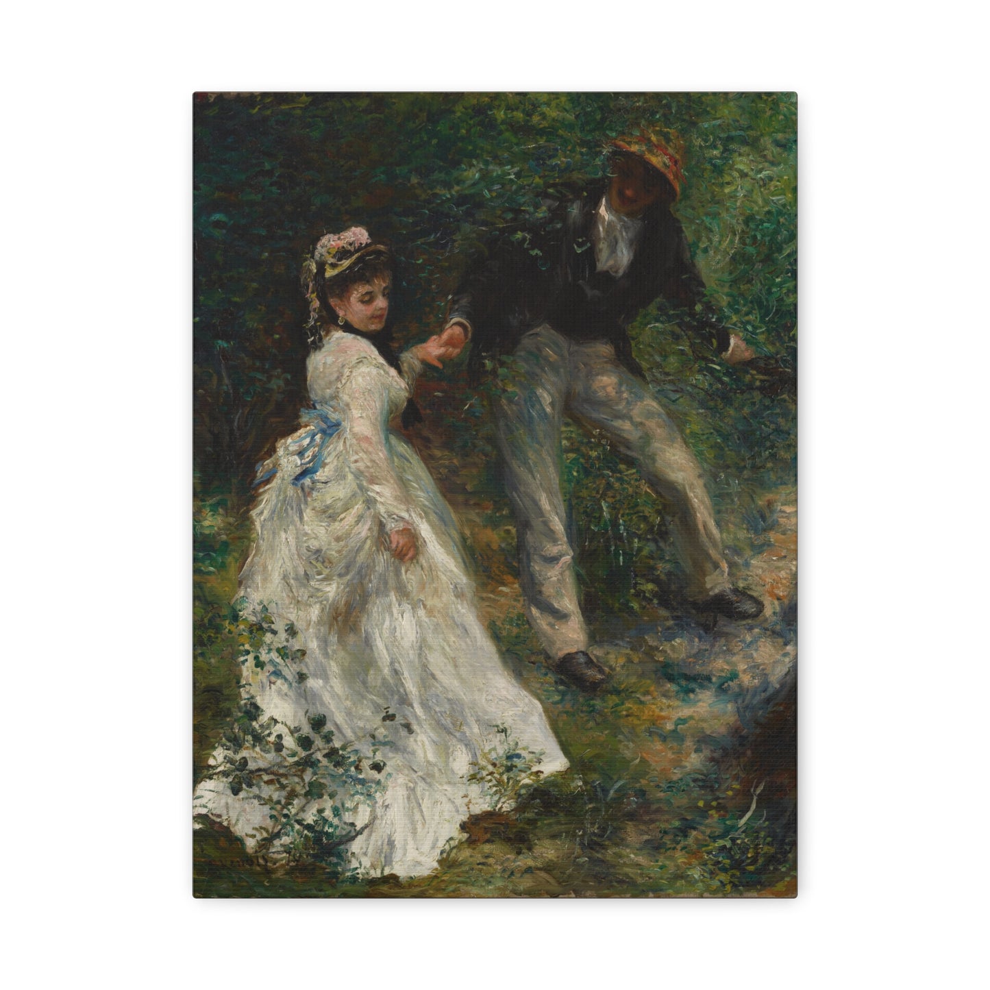 La Promenade - Pierre-Auguste Renoir (1870) - Stretched Canvas Print