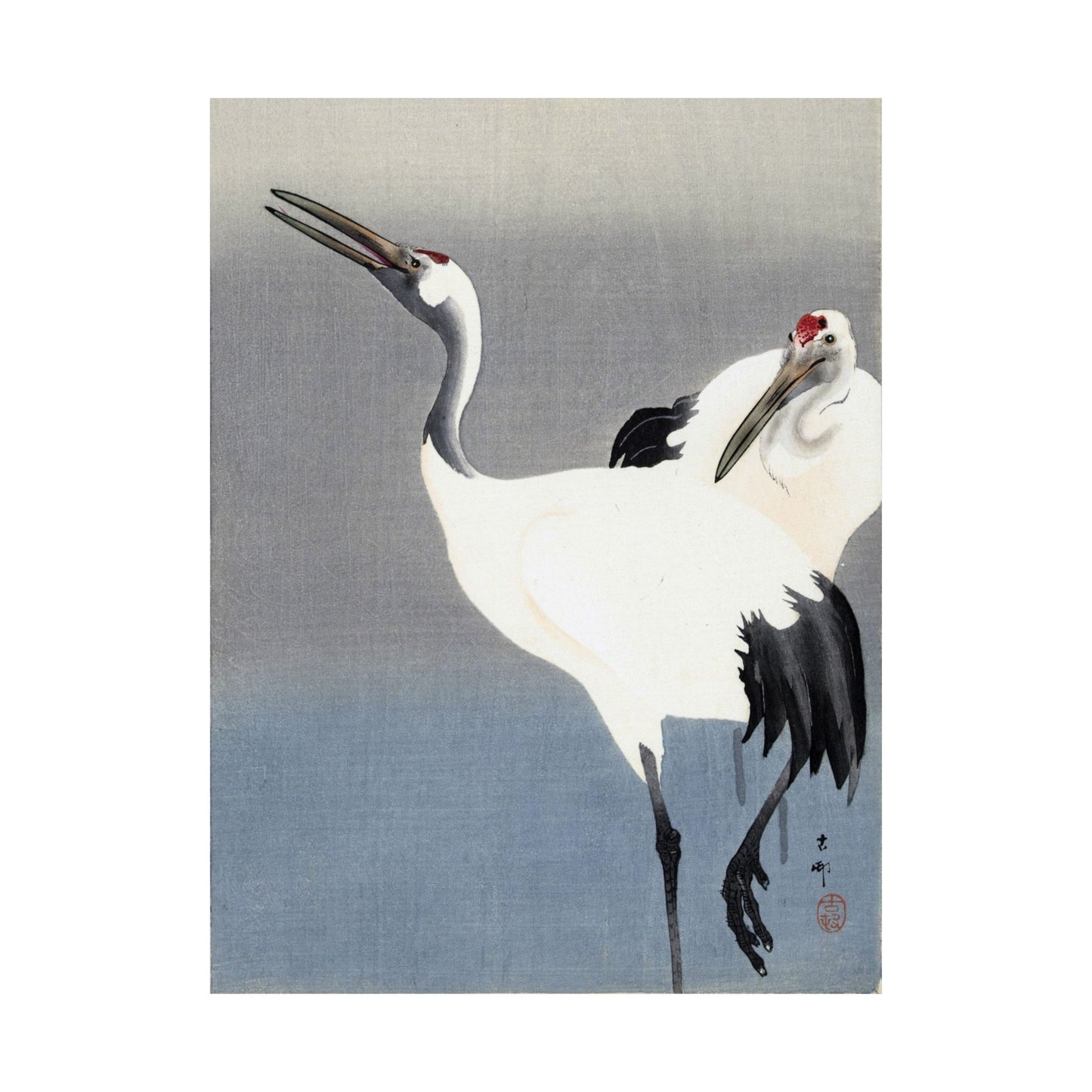 Two Cranes - Ohara Koson - Wall Poster Print