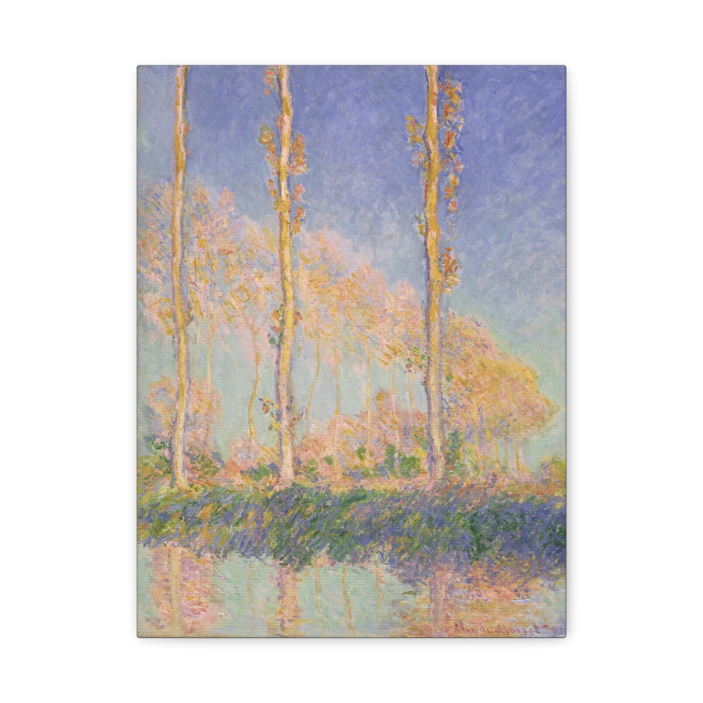 Poplars - Claude Monet (1891) - Stretched Canvas Print