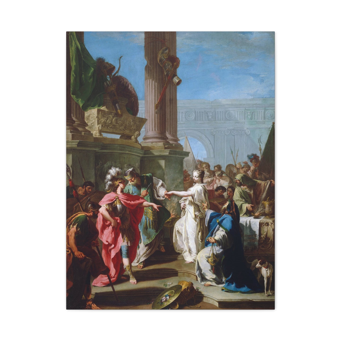 The Sacrifice of Polyxena - Giovanni Battista Pittoni (c. 1733-34) - Stretched Canvas Print