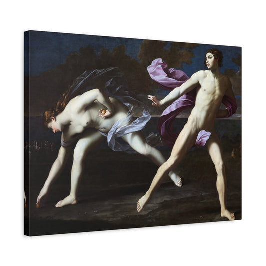 Atalanta and Hippomenes - Guido Reni (c. 1620-25) - Stretched Canvas Print
