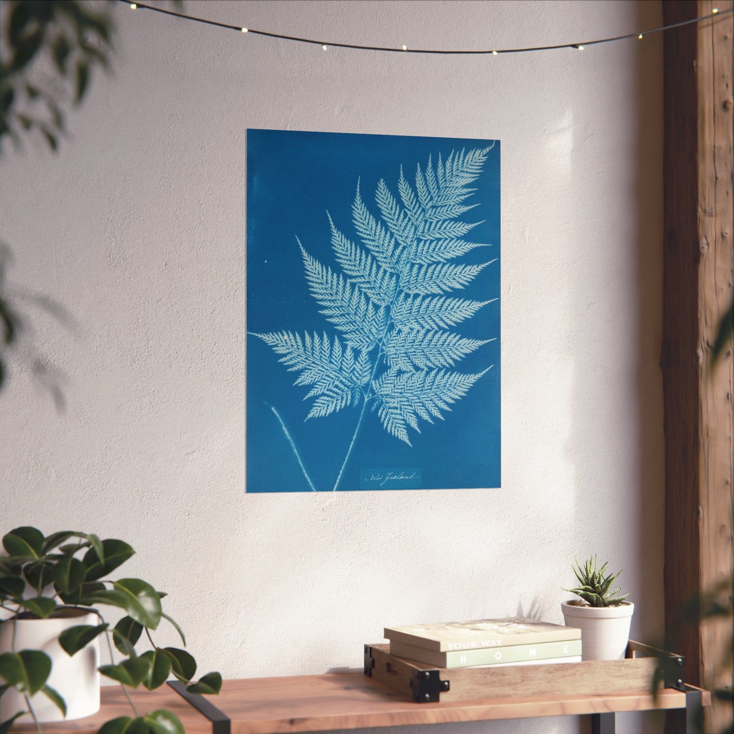 New Zealand Fern Cyanotype - Anna Atkins - Wall Poster Print