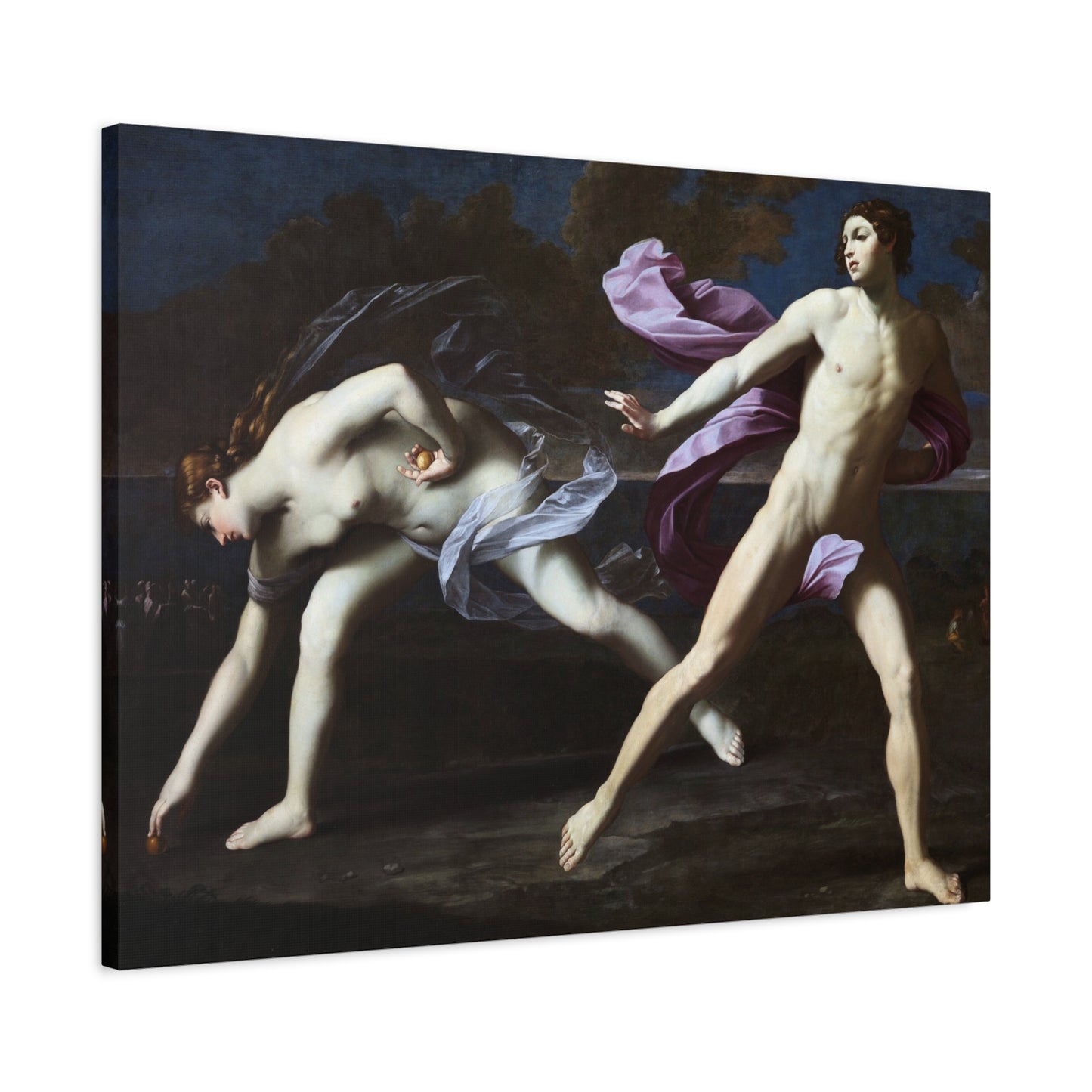 Atalanta and Hippomenes - Guido Reni (c. 1620-25) - Stretched Canvas Print