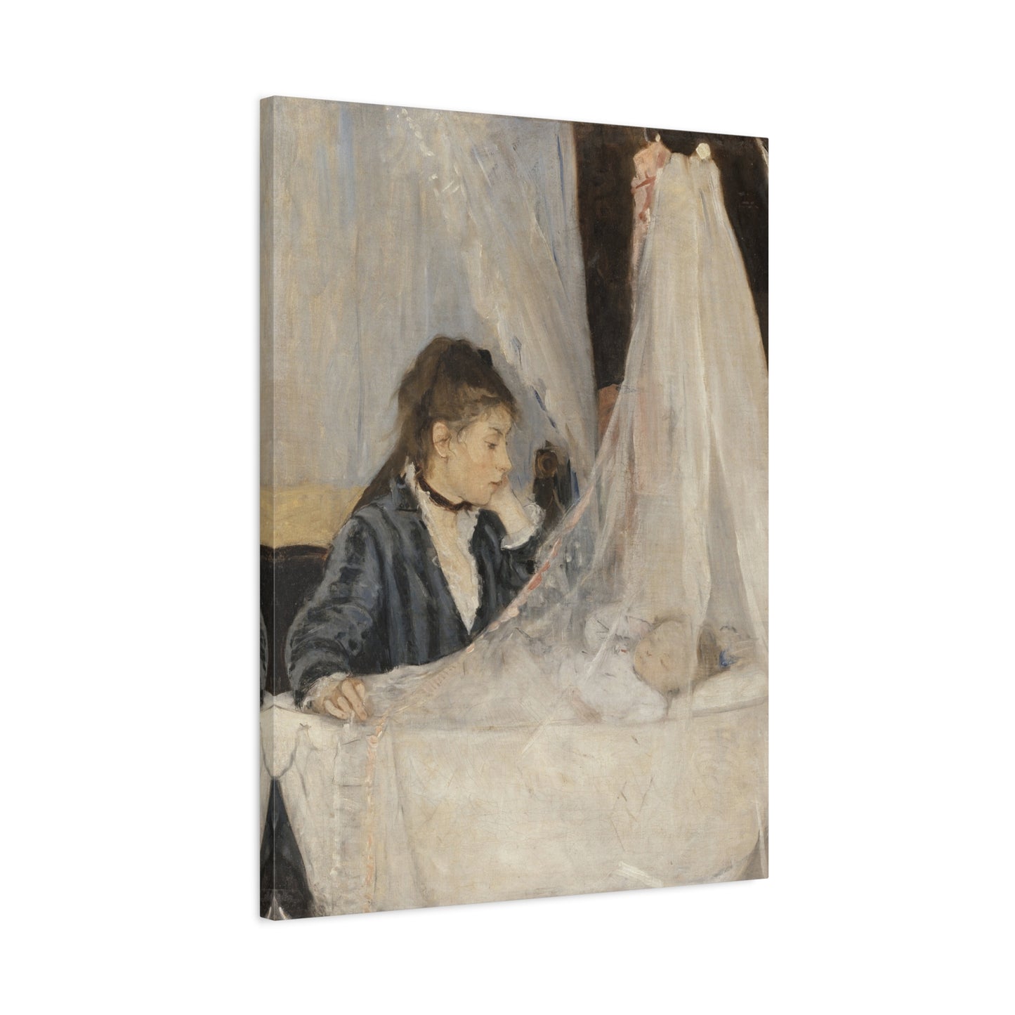The Cradle - Berthe Morisot (1872) - Stretched Canvas Print