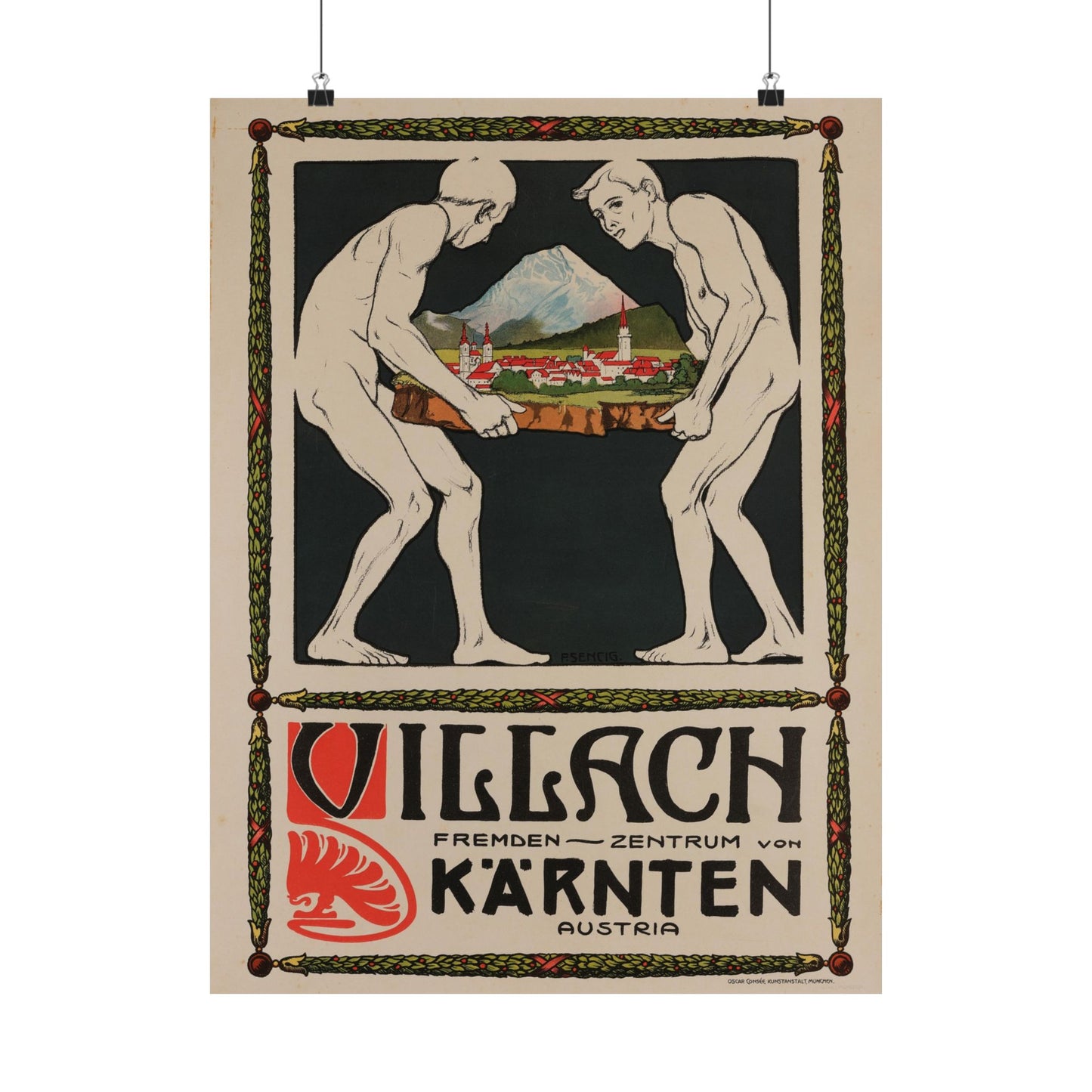 Villach - Kärnten (Carinthia) - Pietro A. Sencig (c. 1900s) - Wall Poster Print