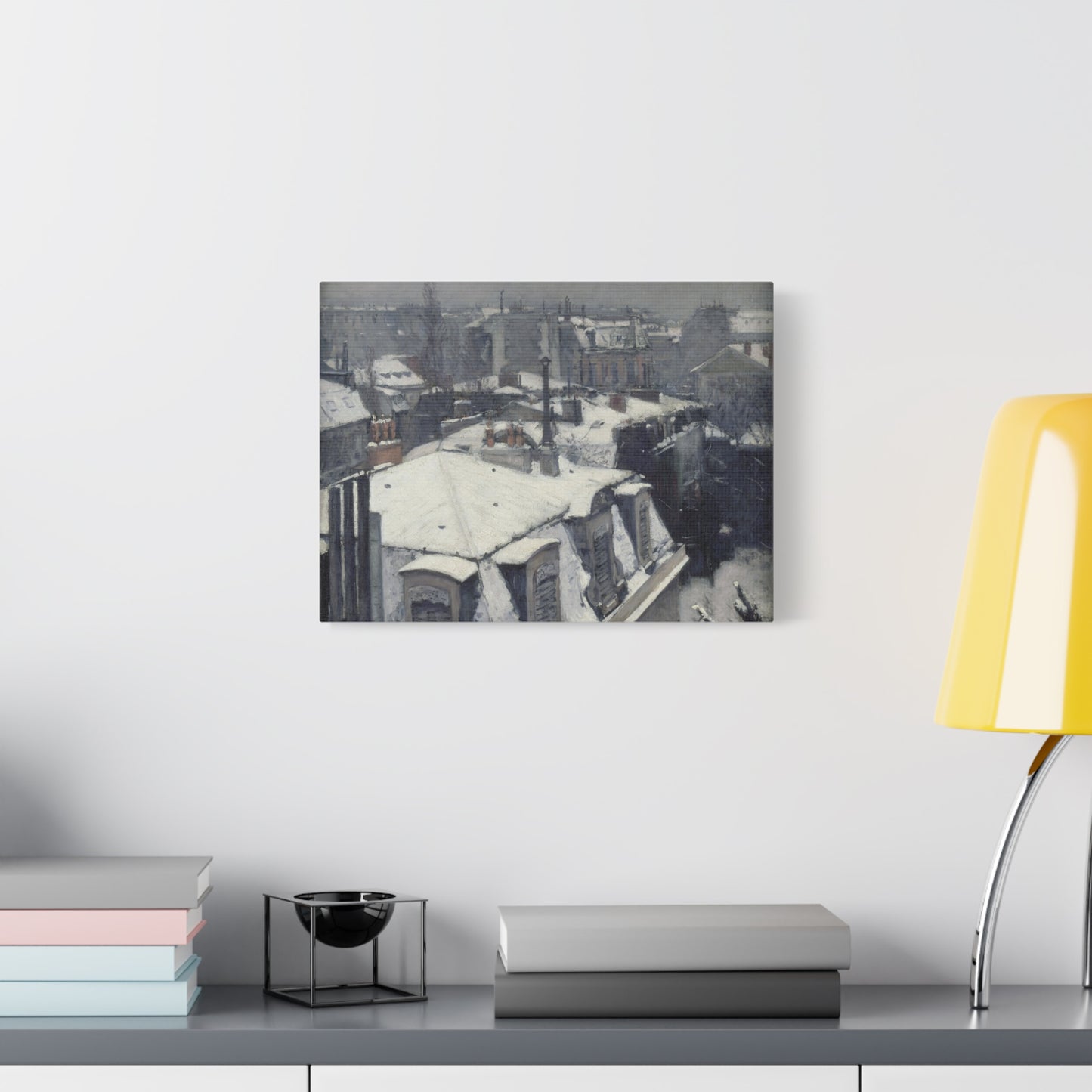 Vue de toits (Effet de neige) - Gustave Caillebotte (1878-79) - Stretched Canvas Print