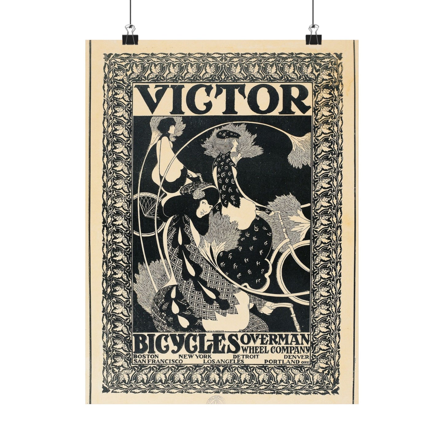Victor Bicycles ad - William Henry Bradley (c. 1896) - Wall Poster Print