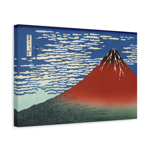 Red Fuji, South Wind Clear Sky (Thirty-Six Views of Mount Fuji) - Katsushika Hokusai - Stretched Canvas Print