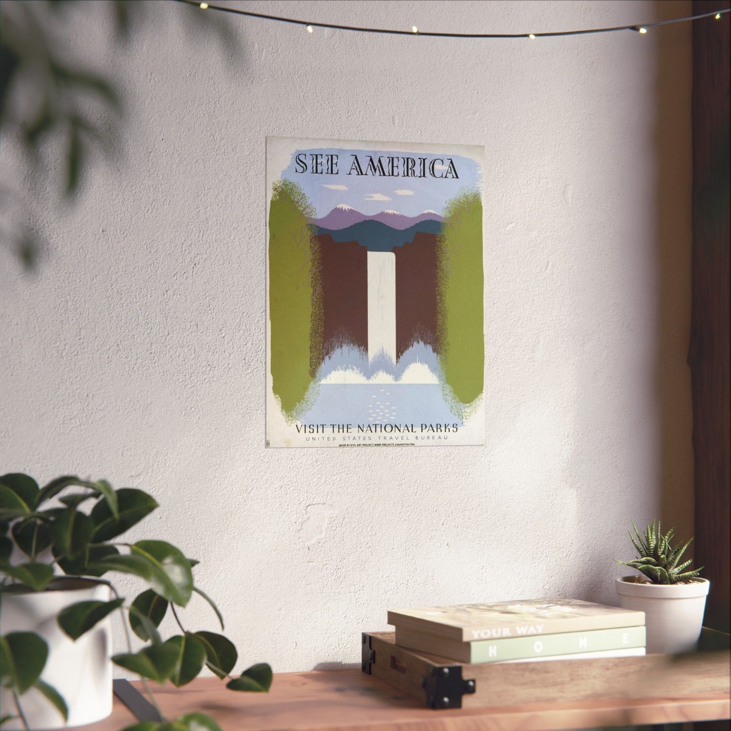 See America - Visit the National Parks - U.S. Travel Bureau - Wall Poster Print
