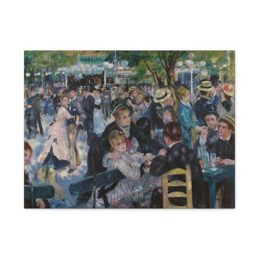 Dance at Le Moulin de la Galette (Bal du Moulin de la Galette) - Pierre-Auguste Renoir (1876) - Stretched Canvas Print