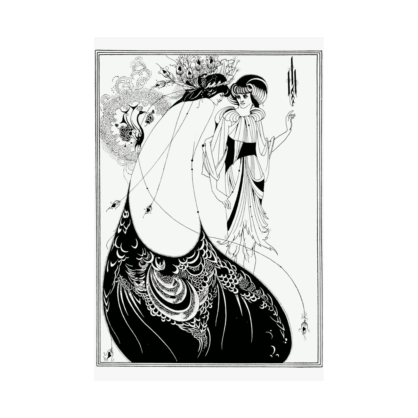 The Peacock Skirt - Aubrey Beardsley (1893) - Wall Poster Print