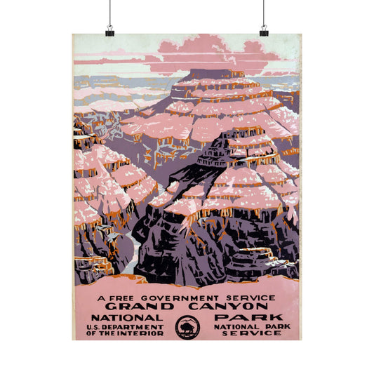 Grand Canyon National Park - WPA Travel Poster (1938) - Wall Poster Print