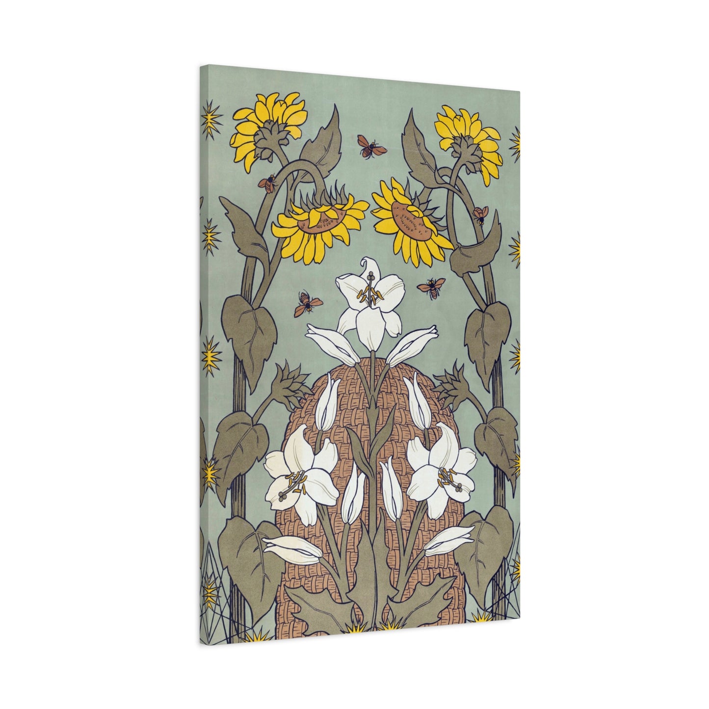 Bees and Beehive, National Exhibition of Women’s Labor in The Hague - Suze Fokker (1898) - Stretched Canvas Print