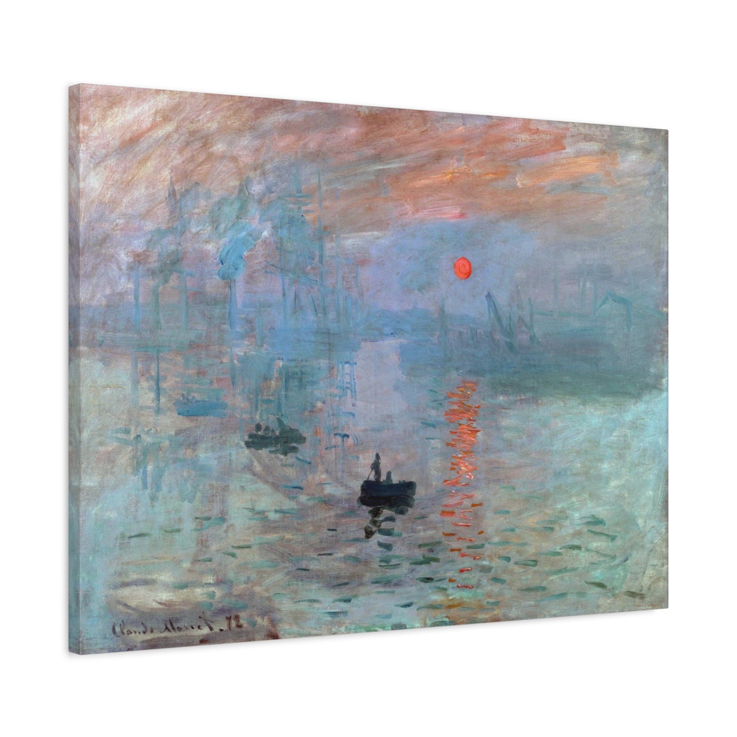Impression, Sunrise - Claude Monet (1872) - Stretched Canvas Print