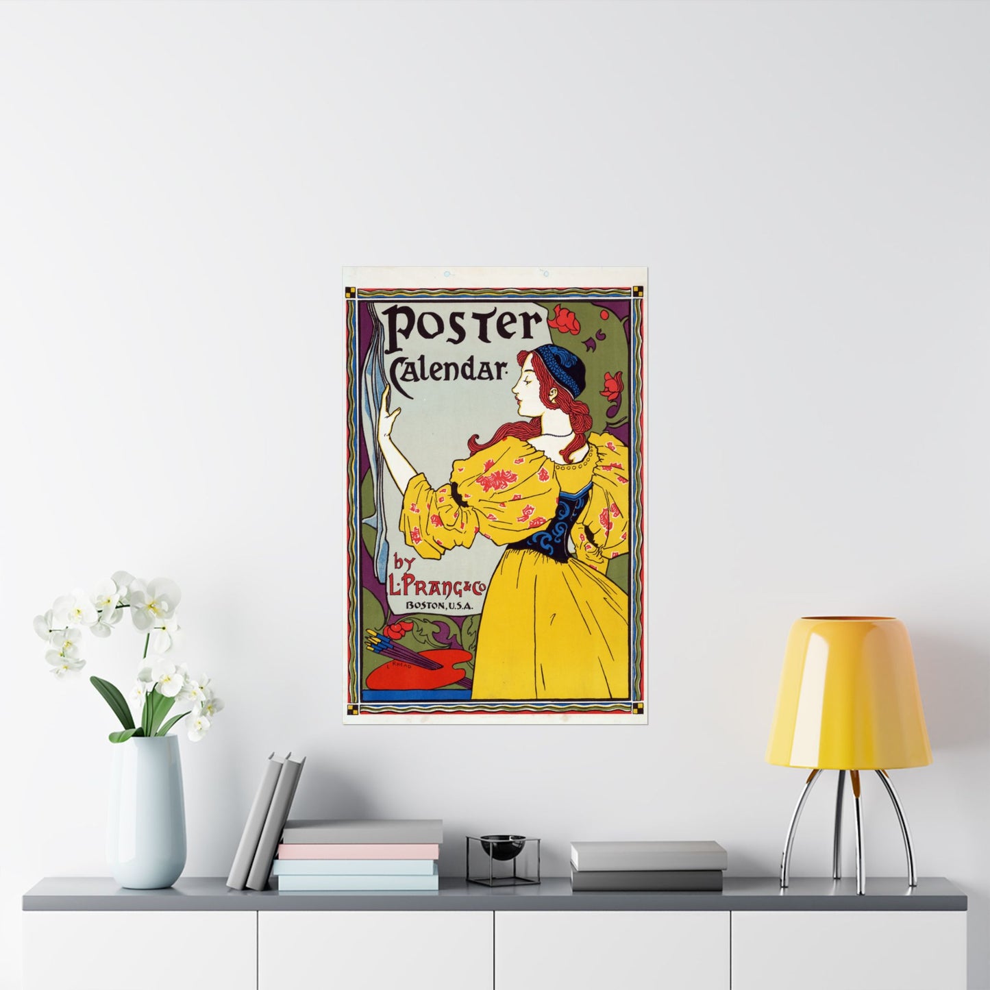 Poster Calendar - L. Prang & Co by Louis Rhead (1897) - Wall Poster Print