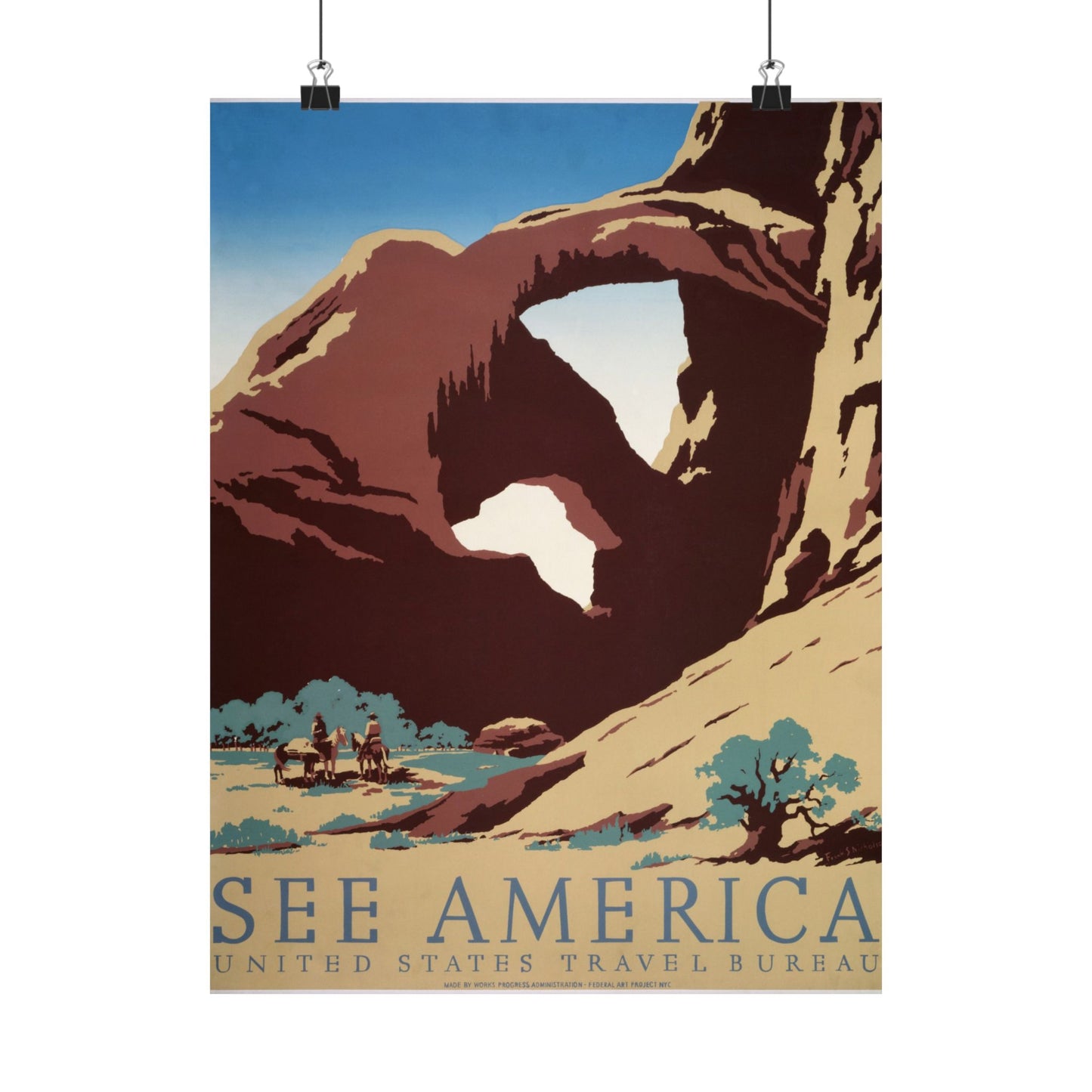See America, U.S. Travel Bureau - WPA Poster (c. 1936) - Wall Poster Print