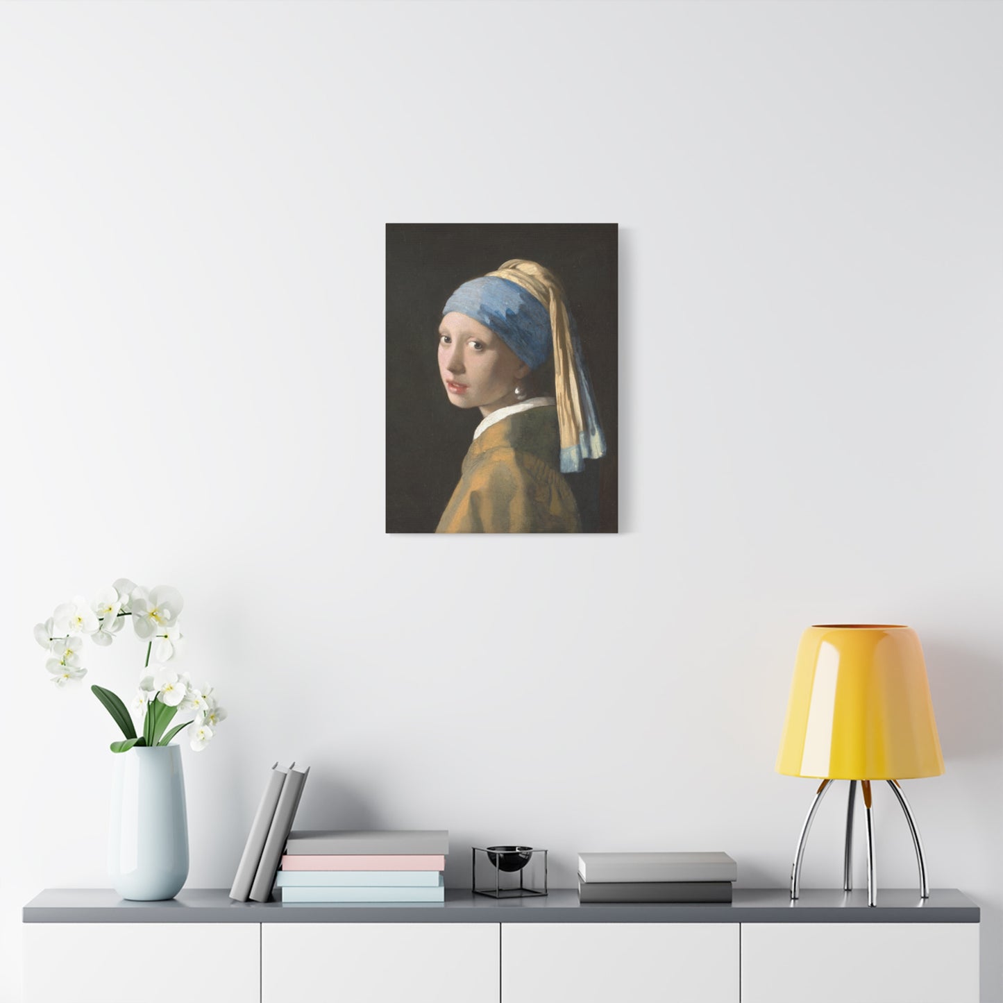 Girl with a Pearl Earring - Johannes Vermeer (c. 1665) - Stretched Canvas Print