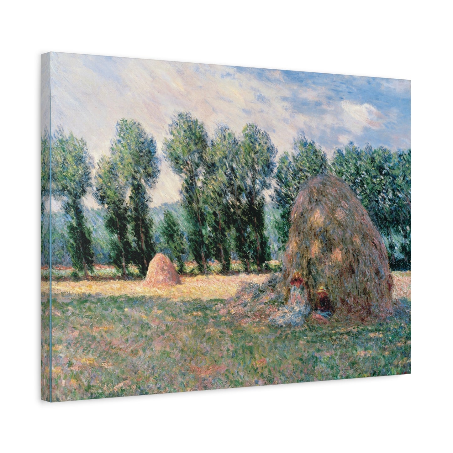 Haystacks - Claude Monet (1885) - Stretched Canvas Print