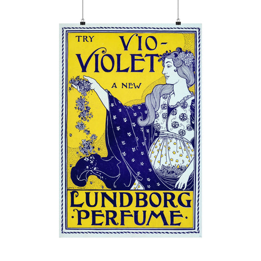 Try Vio-Violet, A New Lundborg Perfume ad - Louis Rhead (1895) - Wall Poster Print