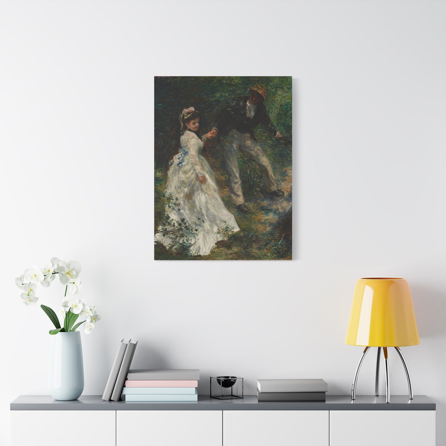 La Promenade - Pierre-Auguste Renoir (1870) - Stretched Canvas Print