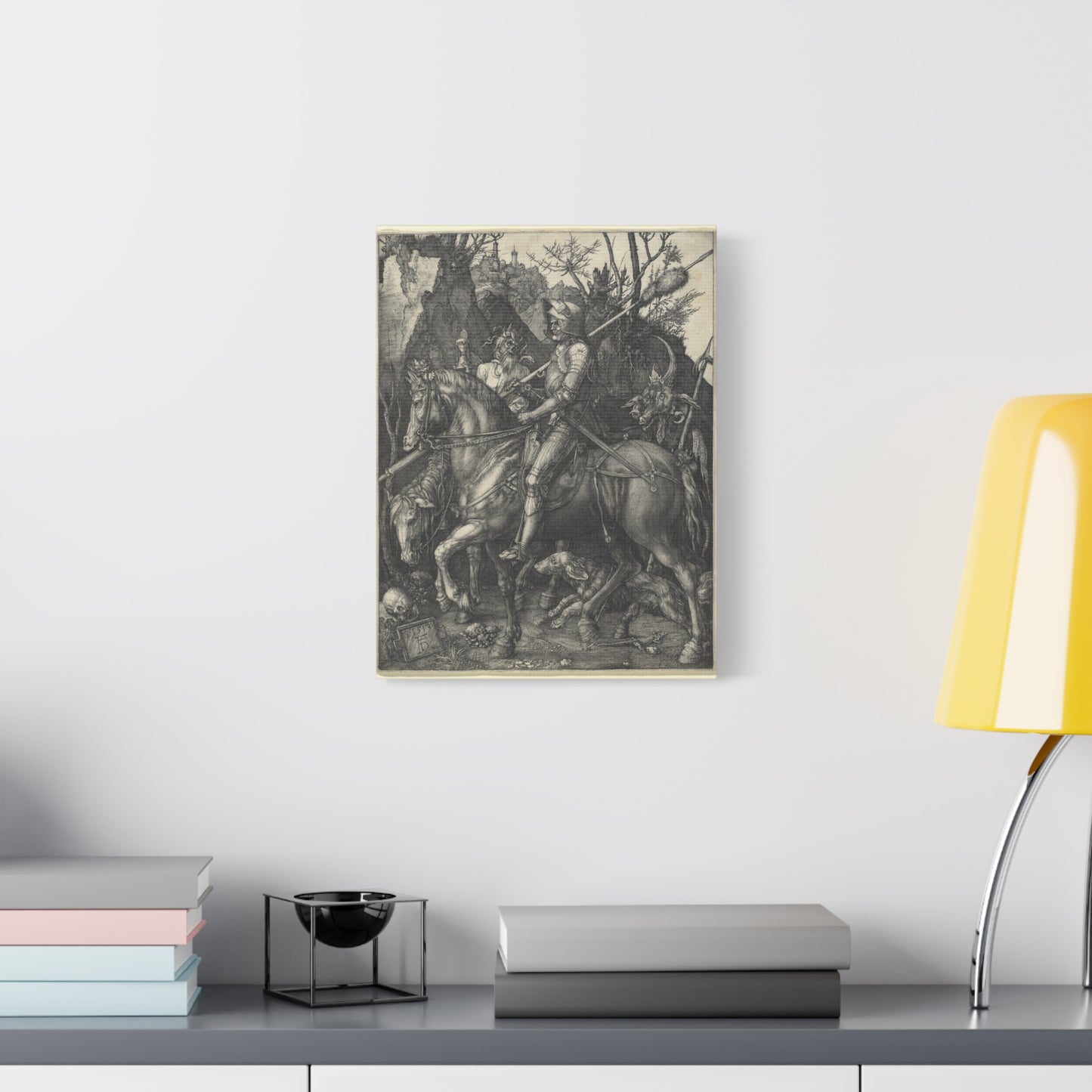 Knight, Death, and the Devil - Albrecht Dürer (1513) - Stretched Canvas Print