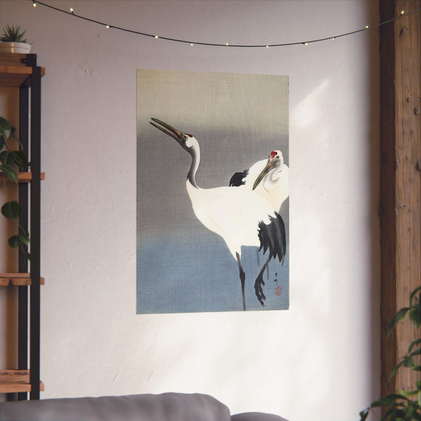Two Cranes - Ohara Koson - Wall Poster Print