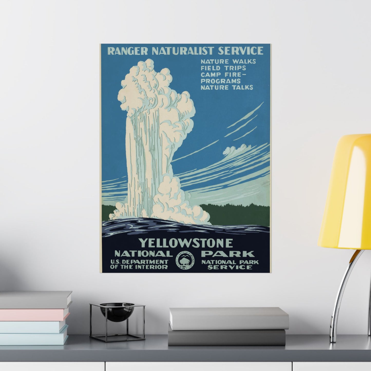 Yellowstone National Park WPA Poster - Vintage Americana Art - Wall Poster Print