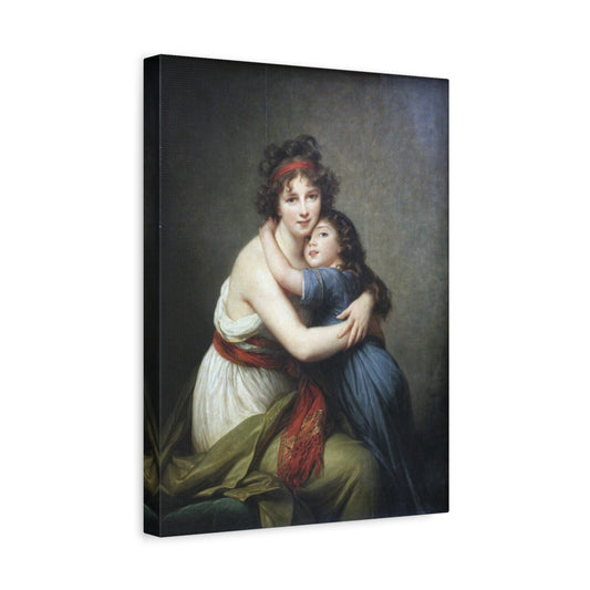 Self-Portrait with Julie (Self-Portrait à la Grecque) - Élisabeth Vigée Le Brun (1789) - Stretched Canvas Print