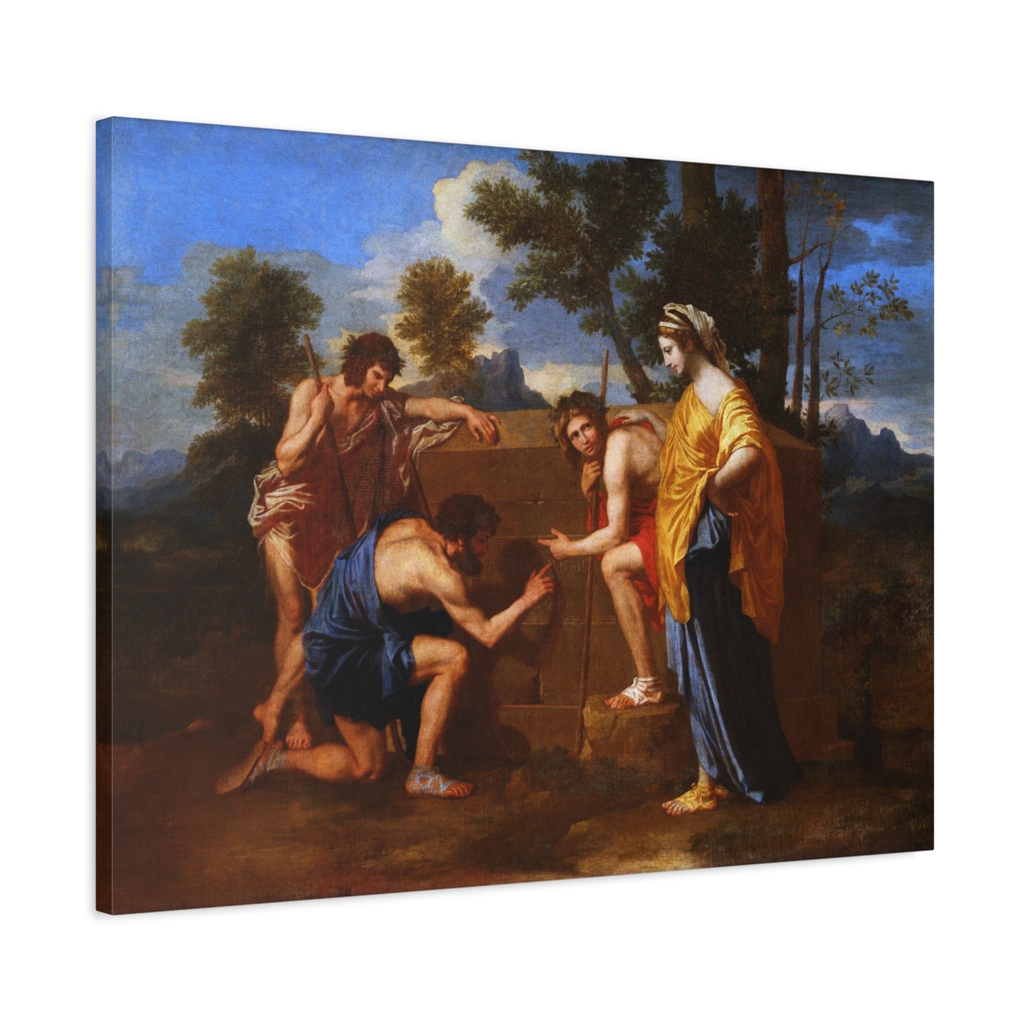The Arcadian Shepherds (Et in Arcadia Ego) - Nicolas Poussin (c. 1637–38) - Stretched Canvas Print