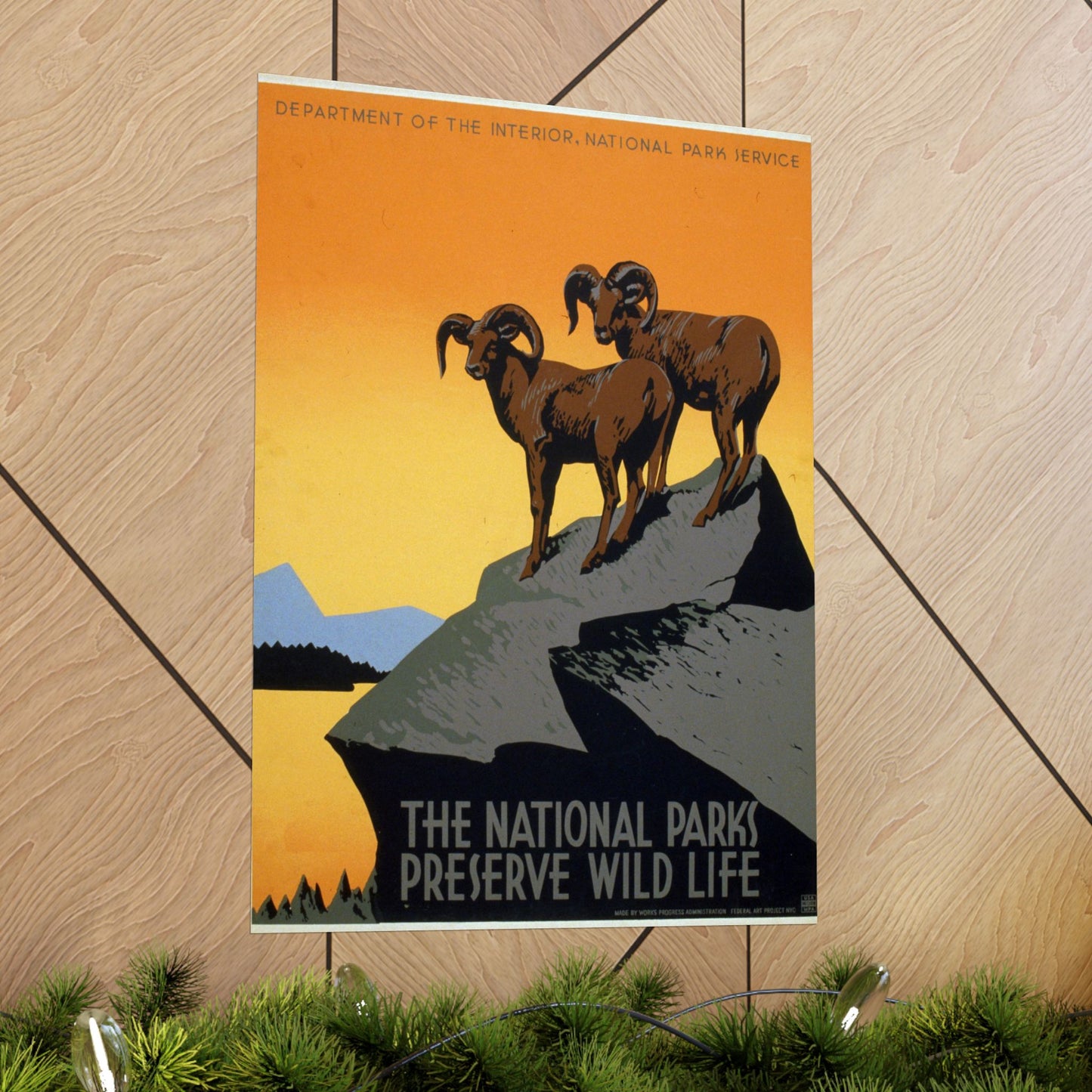 The National Parks Preserve Wild Life - WPA Poster (c. 1930s) - Wall Poster Print