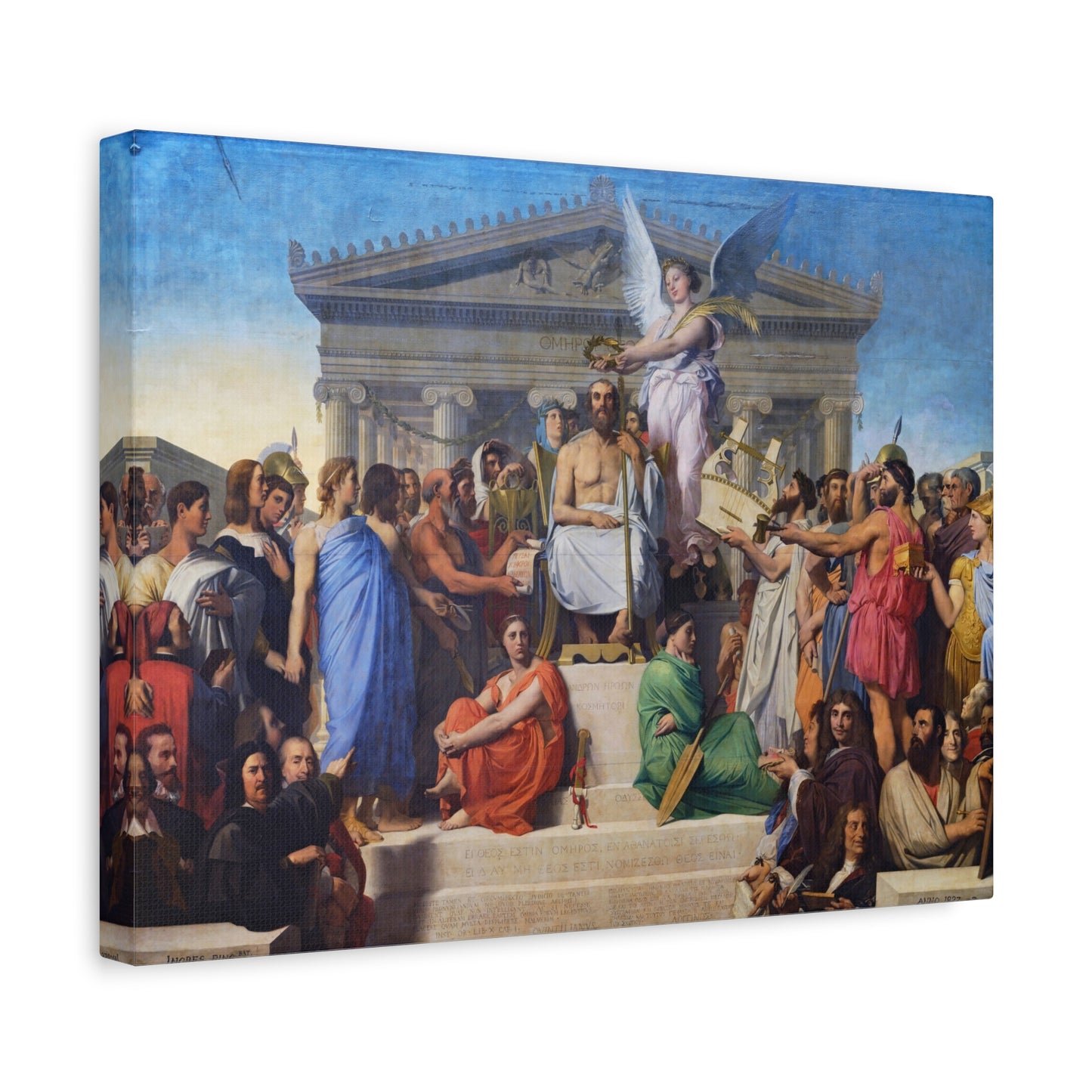 The Apotheosis of Homer - Jean-Auguste-Dominique Ingres (1827) - Stretched Canvas Print